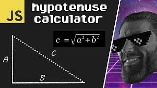 Hypotenuse calculator practice program in JavaScript 【6 minutes】