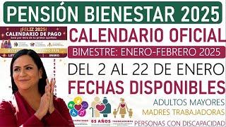  ¡DEL 2 AL 22 DE ENERO! CHECA EL CALENDARIO OFICIAL DE PAGOS DE TU PENSIÓN BIENESTAR.