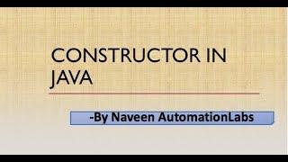 Constructor Concept and This Keyword in Java