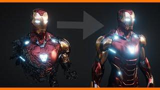 How to make the Iron Man Nanotech effect in Blender