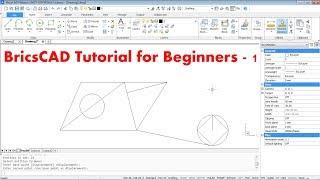 BricsCAD Tutorial for Beginners - 1