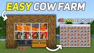 EASY Automatic Cow Farm Tutorial 1.21 - Minecraft Bedrock & PE
