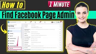 How to find facebook page admin 2024 | How to 1 Minute