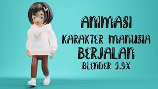 Tutorial Animasi Karakter Manusia Berjalan Blender 2.9x