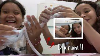 FAZENDO SLIME COM MINHA PRIMA *DEU RUIM?*