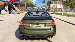 BMW M5 CS - The Crew Motorfest Maui island (Steering Wheel gameplay)