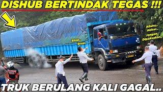 DRAMA TERSULIT !!! Dishub Sampai Bertindak Tegas, Truk Panjang Berulang Kali Gagal di Sitinjau Lauik