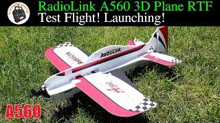 Test Flight in Stormy Skies! Launching! RadioLink A560 Trainer 3D Plane with 5 Mode Gyro RTF!