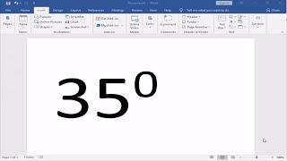 How to Add Degree Symbol In MS Word in Windows 10