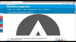 How to add Back to top blogger widget or script 2018 | Drill SEO