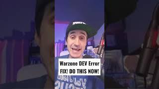 Call of Duty Warzone DEV Error Fix! Do This NOW! EASY FIX!