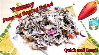 Puso ng Saging Salad (banana heart) | Step by Step procedure