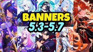 NEW UPDATE!! 5.3-5.7 CHARACTER BANNER ROADMAP! FURINA, MAVUIKA & RERUNS - Genshin Impact