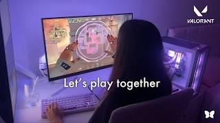 chill VALORANT on a cozy Friday night  | aesthetic setup  gameplay, asmr keyboard ️ sleep therapy