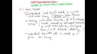 Mathematical Logic, Lecture 9 (Model theory: compactness, Löwenheim-Skolem, elementary substructure)