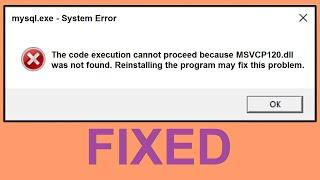 Fix Error: The code execution cannot proceed because msvcp120.dll was not found | Install Wampserver