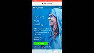 Bluehost hosting platform includes Wordpress website free domain for 1 year ssl included