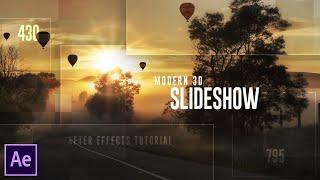 Modern 3D Slideshow in After Effects - After Effects Tutorial