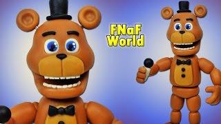 FNaF World  Adventure Freddy Tutorial - Porcelana fria  Polymer clay  Plastilina