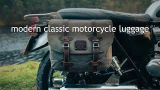 Waxed Canvas Motorcycle Luggage for Modern Classic Motorcycles - Classic Rides Panniers