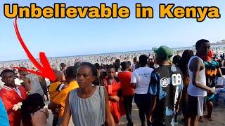 Unbelievable Moment in Africa Mombasa Kenya When The  People Flooded This Beach On Christmas day