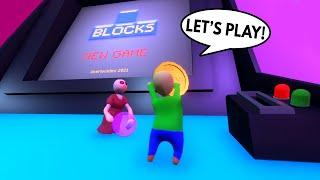 BALDI AND PIGGY PLAYING ARCADE GAMES in HUMAN FALL FLAT