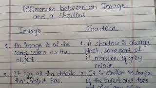 Differences between An Image and Shadow in English @SelfWritingWorld