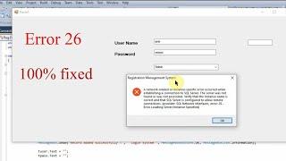 How to solve SQL server Error 26 || how to solve Error 26 in SQL server management studio