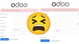 Odoo: Database creation error: OperationalError() & Access Denied Solución