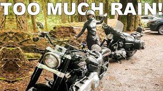 Riding in Rain on a Motorcycle | Riding on Vancouver Island | Harley Davidson Road Trip | Part 3