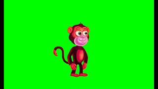 Monkey green screen cartoon video