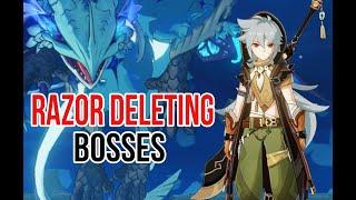 F2P Razor DELETING BOSSES Using Prototype Aminus | Genshin Impact