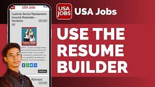 How To Use USAJobs Resume Builder !