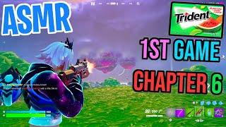 ASMR Gaming  Fortnite Chapter 6 1st Game Relaxing Gum Chewing  Controller Sounds + Whispering 