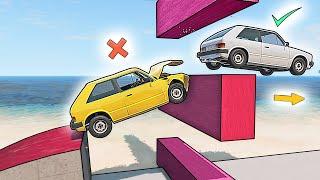 vehicle jump through blocks in beamNG drive