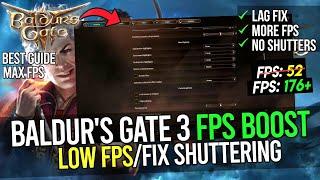 Baldurs Gate 3 (2023): Increase FPS / Optimize Performance on any PC! BEST Settings To Max FPS!