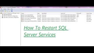 How To Restart SQL Server Services