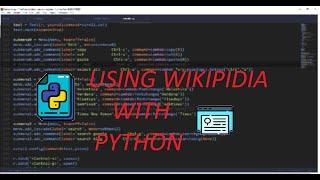 Working with Wikipedia in Python