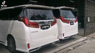 TOYOTA ALPHARD ANH10 AND AGH30 J-EMOTION DESIGN AND CUSTOM MADE BODYKIT AND CUSTOM NEON LIGHT