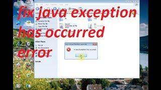 fix java exception has occurred error