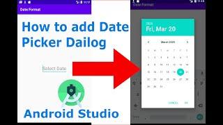 How to add Date-picker Dialog Android Studio in Hindi