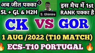 ck vs gor dream11 prediction | ck vs gor | ck vs gor dream11 team | ck vs gor dream11