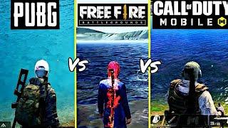 COD vs PUBG vs Free Fire Battlegrounds Comparison - Which Is Your Favorite Game ?