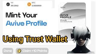 How to deposit eth arbitrum and mint avive profile on trust wallet #cryptomining #avivemining