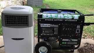 DuroMax (Large Generator) XP12000EH "BEAST" Hybrid Dual Fuel Running 10,000 BTU Wall AC Unit