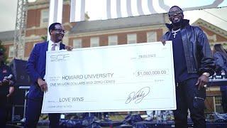 I gave $1,000,000 to my alma mater Howard University!