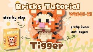 HOW TO BUILD TIGER BRICKS MINI LEGO W2601-21 | Bricks Tutorial (Bahasa Indonesia)