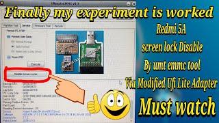 World first | Redmi 5A | Screen lock disable | by umt emmc tool |  via  modified Ufi lite adaptor