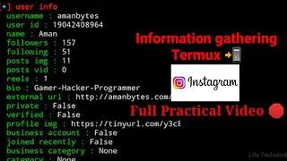 Information gathering Instagram Using Termux || Fully Practical Video 