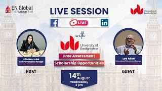 Live session with the University of Bedfordshire!